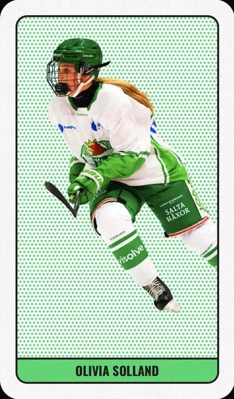 Olivia Sollands spelarkort i appen